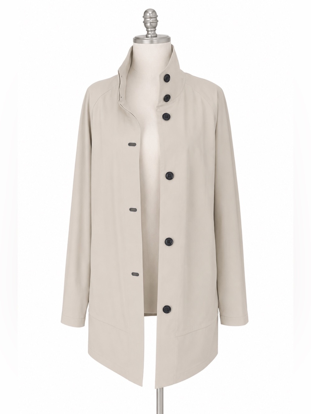 FIGS Coro Raincoat XS Beige Waterproof Medical Jacket Nurse Scrub Jacket Stretch - Picture 4 of 12